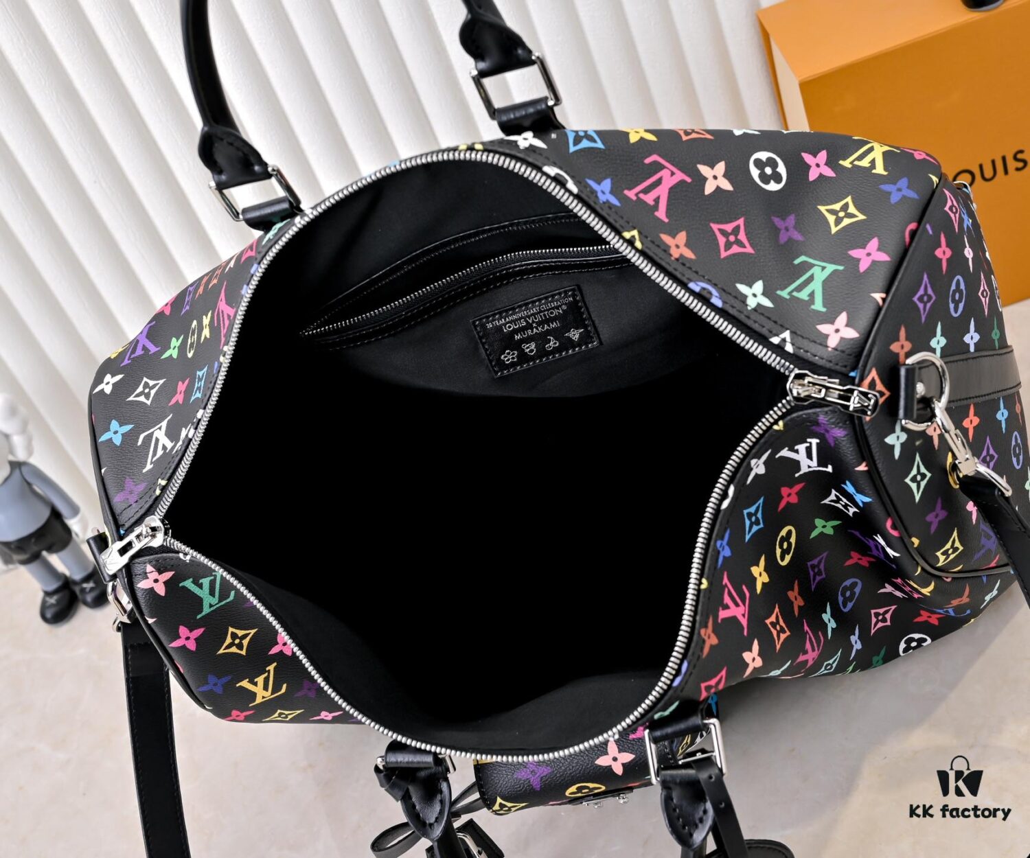 69306d5a6e68136f4d9a5487 New Arrival M13742 White Color Black Color Travel Bag LV x TM KEEPALL BANDOULIÈRE 45