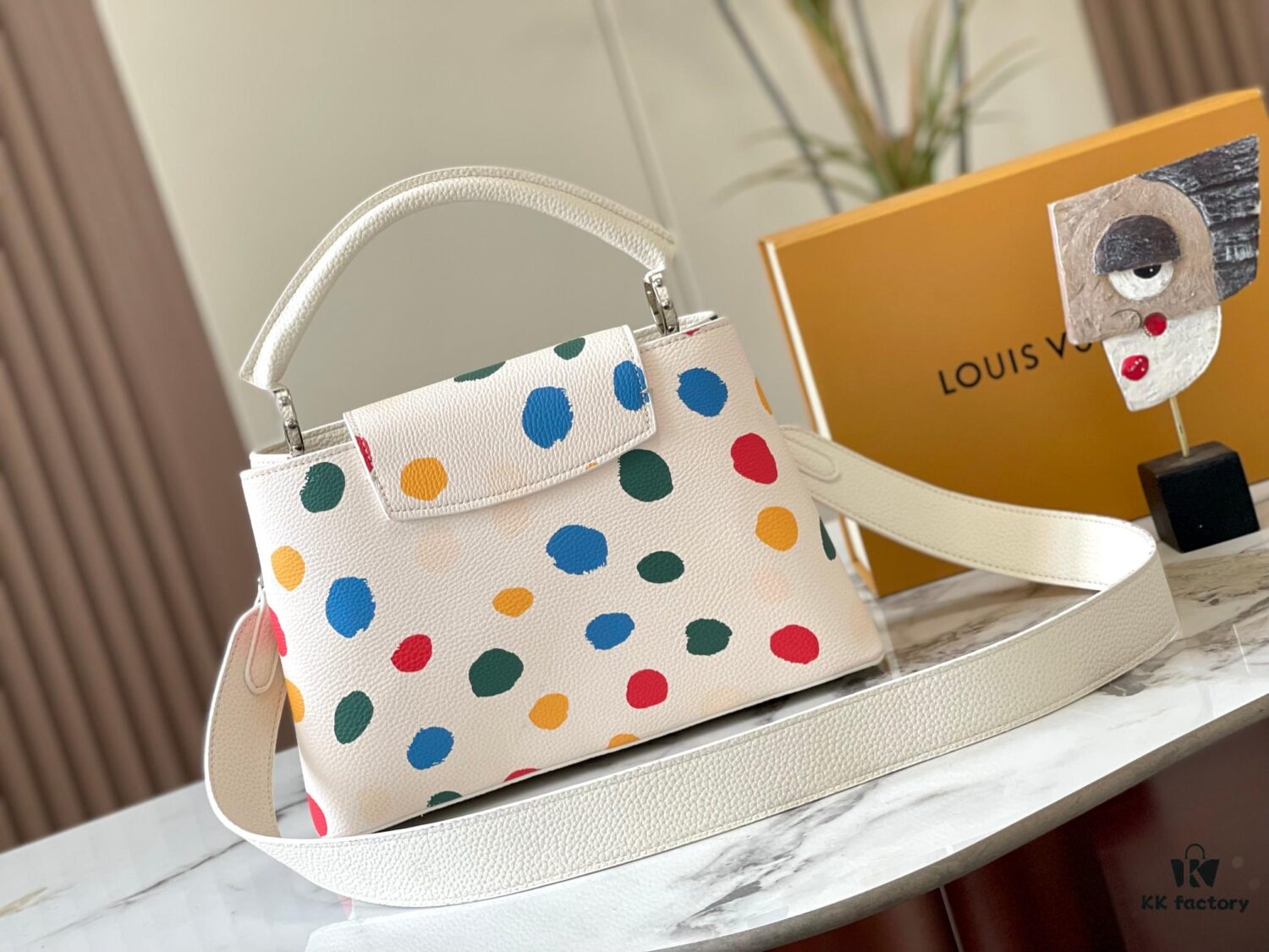 69306d5c6e68136f4d9a548a Upgraded M21665 LV x YK Capucines Medium Handbag