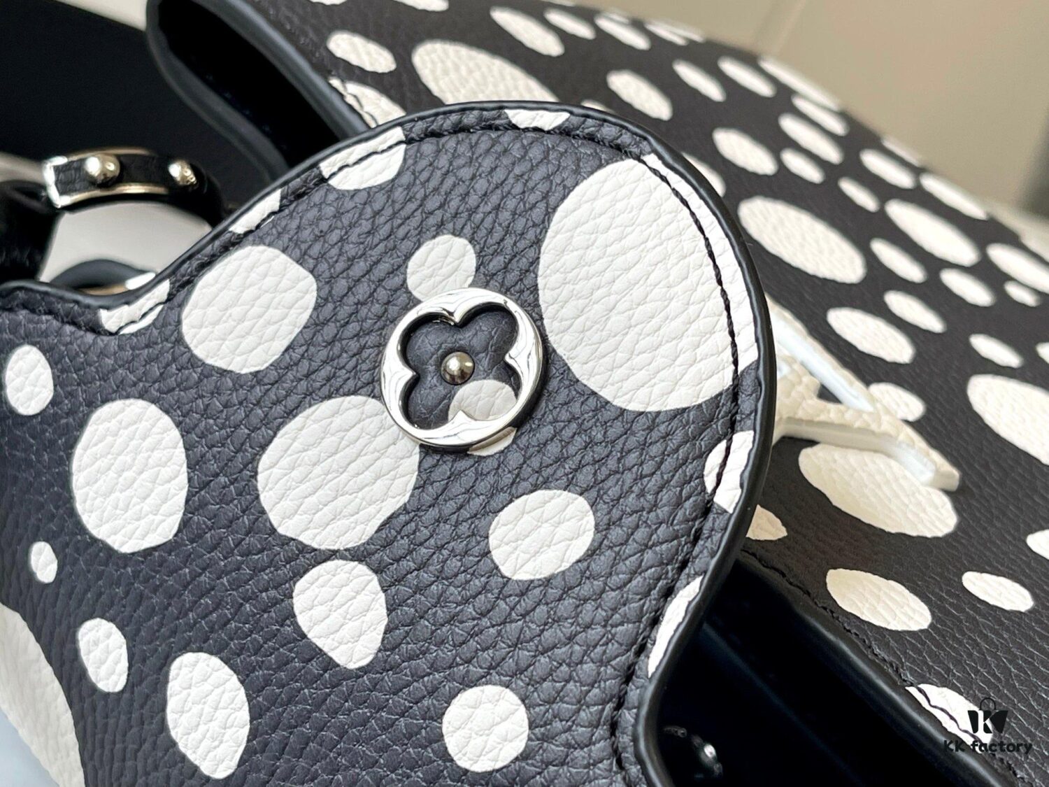 69306d7e6e68136f4d9a54c4 Upgraded Version M21663 This LV x YK Capucines Small Handbag from the Louis Vuitton x Yayoi Kusama Collaboration Collection