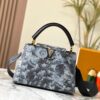 69306d806e68136f4d9a54ca Upgraded M21728 Yayoi Kusama's Infinity Net Series Inspired LV x YK Capucines Medium Handbag