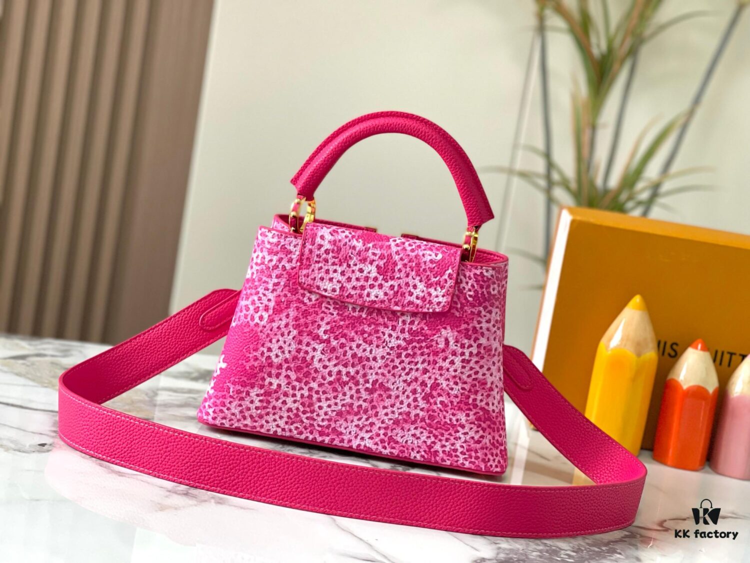 69306d916e68136f4d9a54e5 Upgraded M21727 Louis Vuitton x Yayoi Kusama Capucines BB Bag