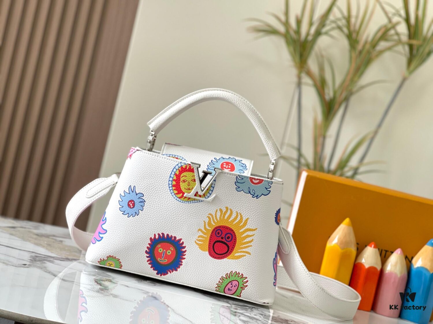 69306d946e68136f4d9a54ea Upgraded M21726 Louis Vuitton x Yayoi Kusama New Collaboration Series Capucines MM Handbag