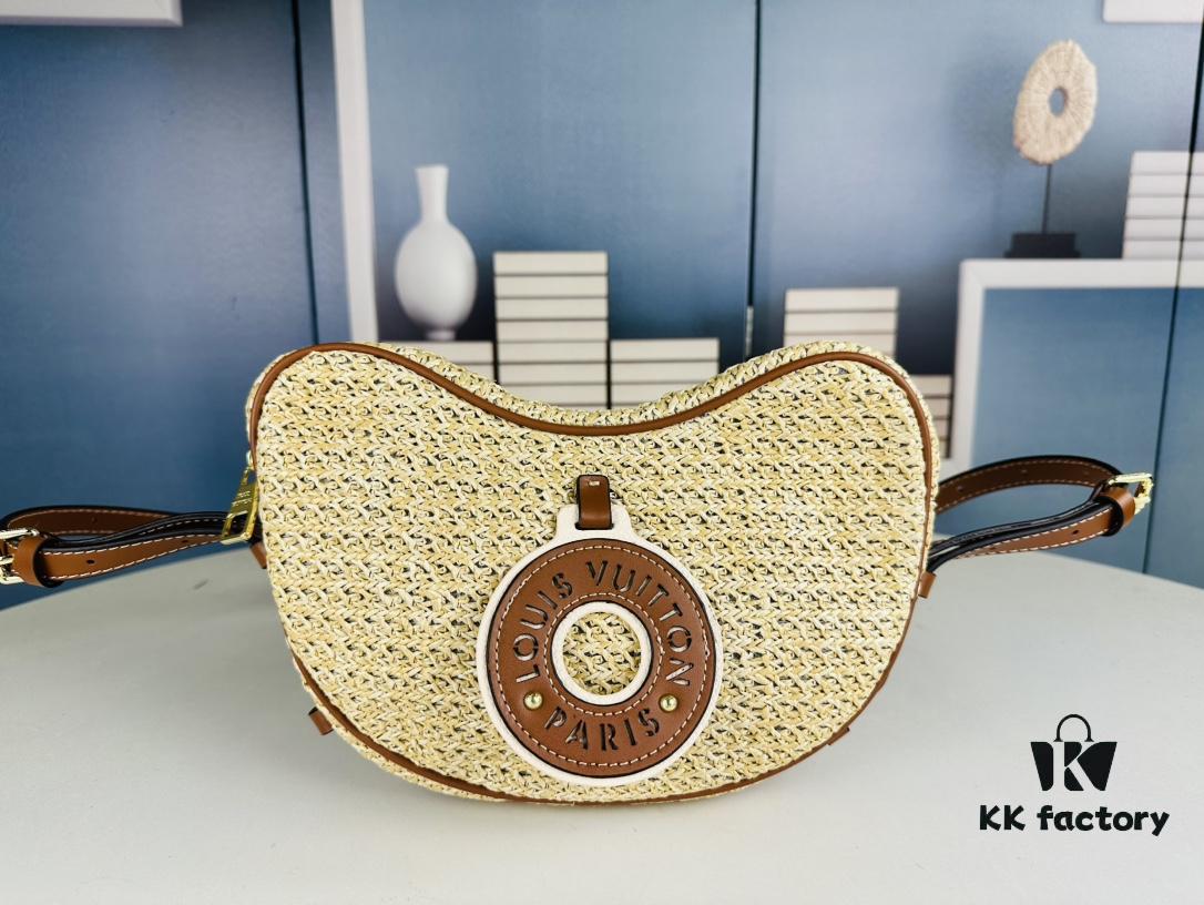 69306db76e68136f4d9a551d New Arrival Straw Woven Bag Croissant Handbag