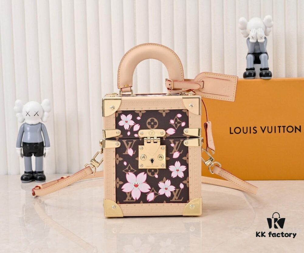 Upgraded 350 Camera Box Hard Case Bag in Monogram/Cherry Blossom (Takashi Murakami) Replica M14173 M10079 45673 45675