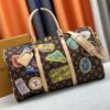 69306dd06e68136f4d9a554d M14736 Keepall Bandouliere 45 Travel Bag in Monogram Dune Fabric
