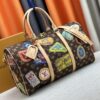 69306dd16e68136f4d9a554e M14736 Keepall Bandouliere 45 Travel Bag in Monogram Dune Fabric