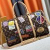 69306dd36e68136f4d9a5551 M14736 Keepall Bandouliere 45 Travel Bag in Monogram Dune Fabric
