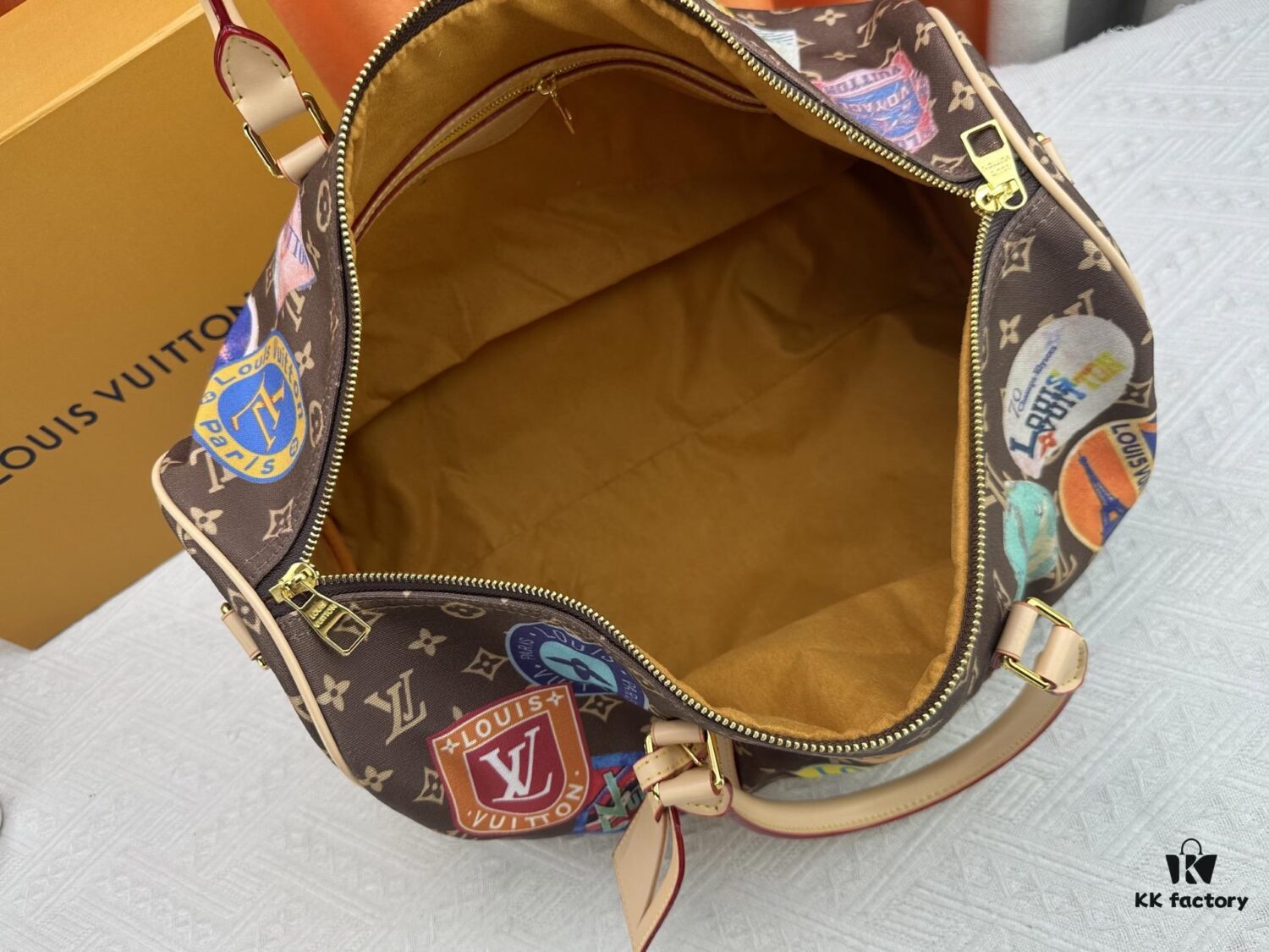 69306dd46e68136f4d9a5554 M14736 Keepall Bandouliere 45 Travel Bag in Monogram Dune Fabric