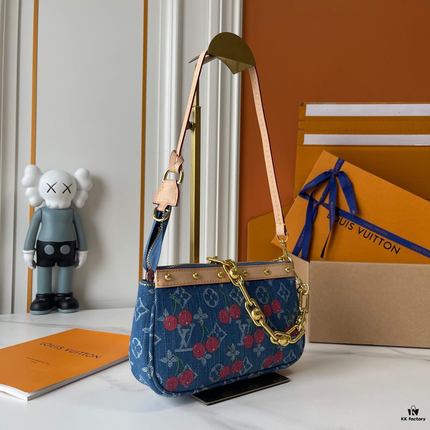 Upgraded Version 170 [Official Latest Model, Real Photo] M13994 Denim Cherry 🍒 Pochette Accessoires Bag