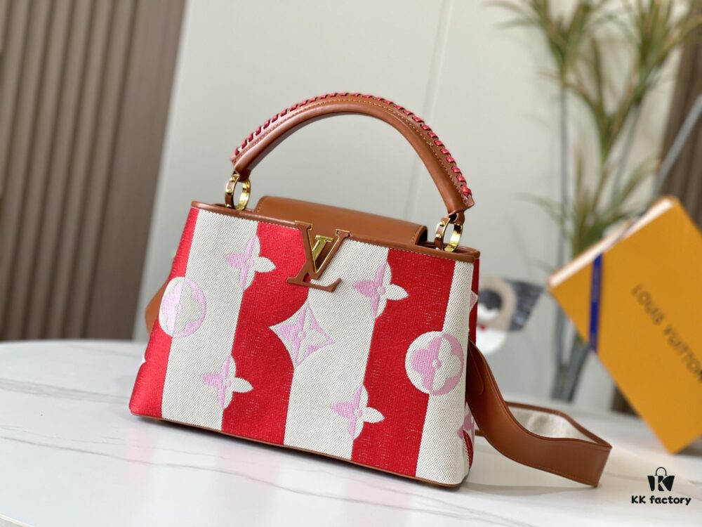 69306e346e68136f4d9a55c7 Upgraded Official Version 💋 M57361 Embroidered Pink Brown Gold Buckle Medium Size