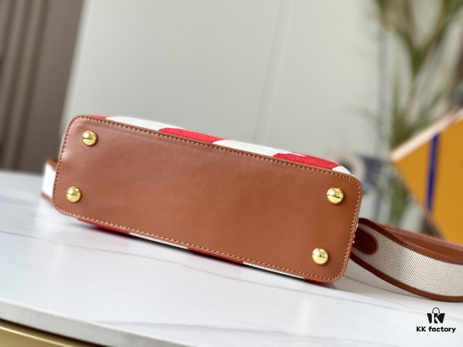 69306e3a6e68136f4d9a55d0 Upgraded Official Version 💋 M57651 Embroidered Pink Brown Gold Buckle Small Size