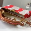 69306e3a6e68136f4d9a55d2 Upgraded Official Version 💋 M57361 Embroidered Pink Brown Gold Buckle Medium Size