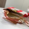 69306e3e6e68136f4d9a55d9 Upgraded Official Version 💋 M57651 Embroidered Pink Brown Gold Buckle Small Size