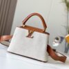 69306e446e68136f4d9a55e4 Exclusive On-Site Photo - Factory Direct Official Version 💋 M57651 Embroidered White, Brown and Gold Hardware Mini Capucines BB Bag
