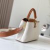 69306e456e68136f4d9a55e6 Exclusive On-Site Photo - Factory Direct Official Version 💋 M57651 Embroidered White, Brown and Gold Hardware Mini Capucines BB Bag