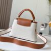 69306e456e68136f4d9a55e7 Exclusive On-Site Photo - Factory Direct Official Version 💋 M57651 Embroidered White, Brown and Gold Hardware Mini Capucines BB Bag