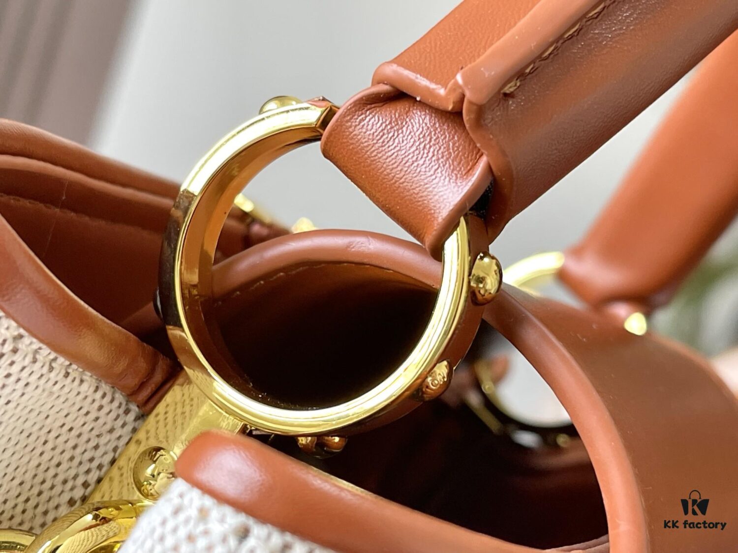 69306e476e68136f4d9a55eb Exclusive On-Site Photo - Factory Direct Official Version 💋 M57651 Embroidered White, Brown and Gold Hardware Mini Capucines BB Bag