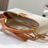 69306e556e68136f4d9a5600 Upgraded Official Version 💋M57361 Embroidered White Beige Gold Buckle Medium Size