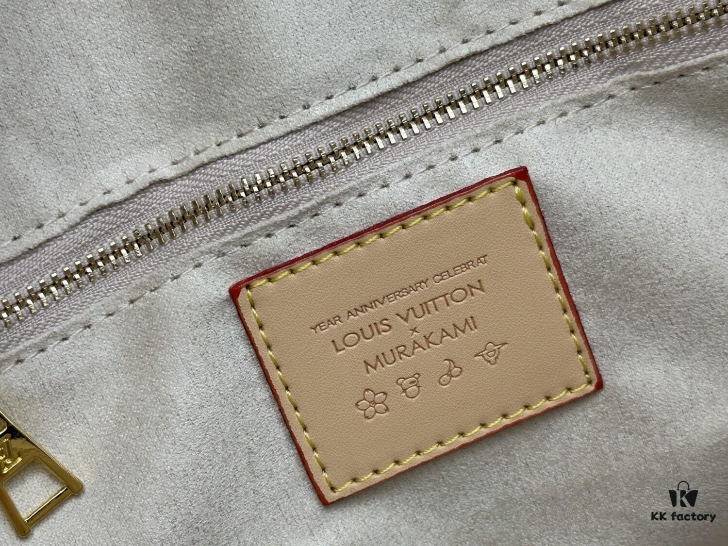 69306e646e68136f4d9a5618 M13079 New White Tricolor Louis Vuitton x Takashi Murakami Women's Shoulder Bag, Tote Bag Size 34