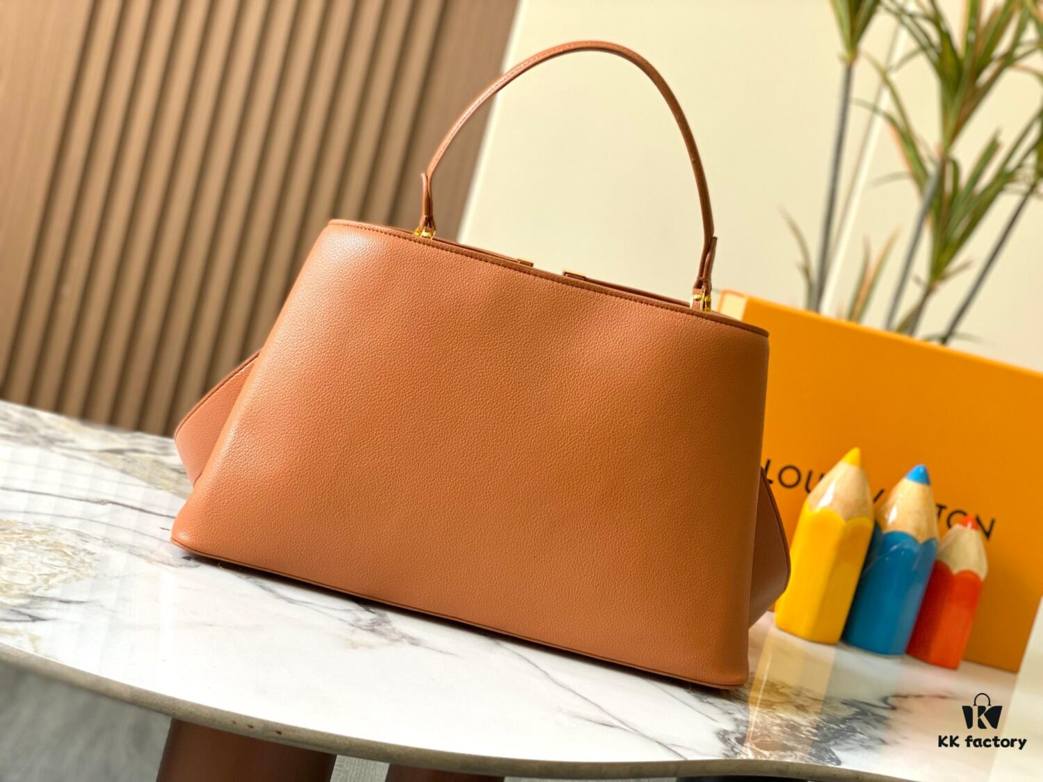 69306ed36e68136f4d9a56ae Upgraded M24607 Brown Capucines Souple Large Handbag