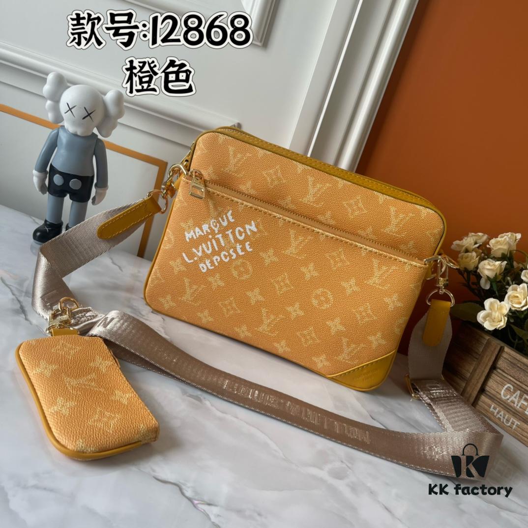 69306ed76e68136f4d9a56b6 Upgraded Version 190 Latest Official Website M12868 M69443 M45320 M12766 New Men's Bag Three-Piece Set Messenger Bag Series