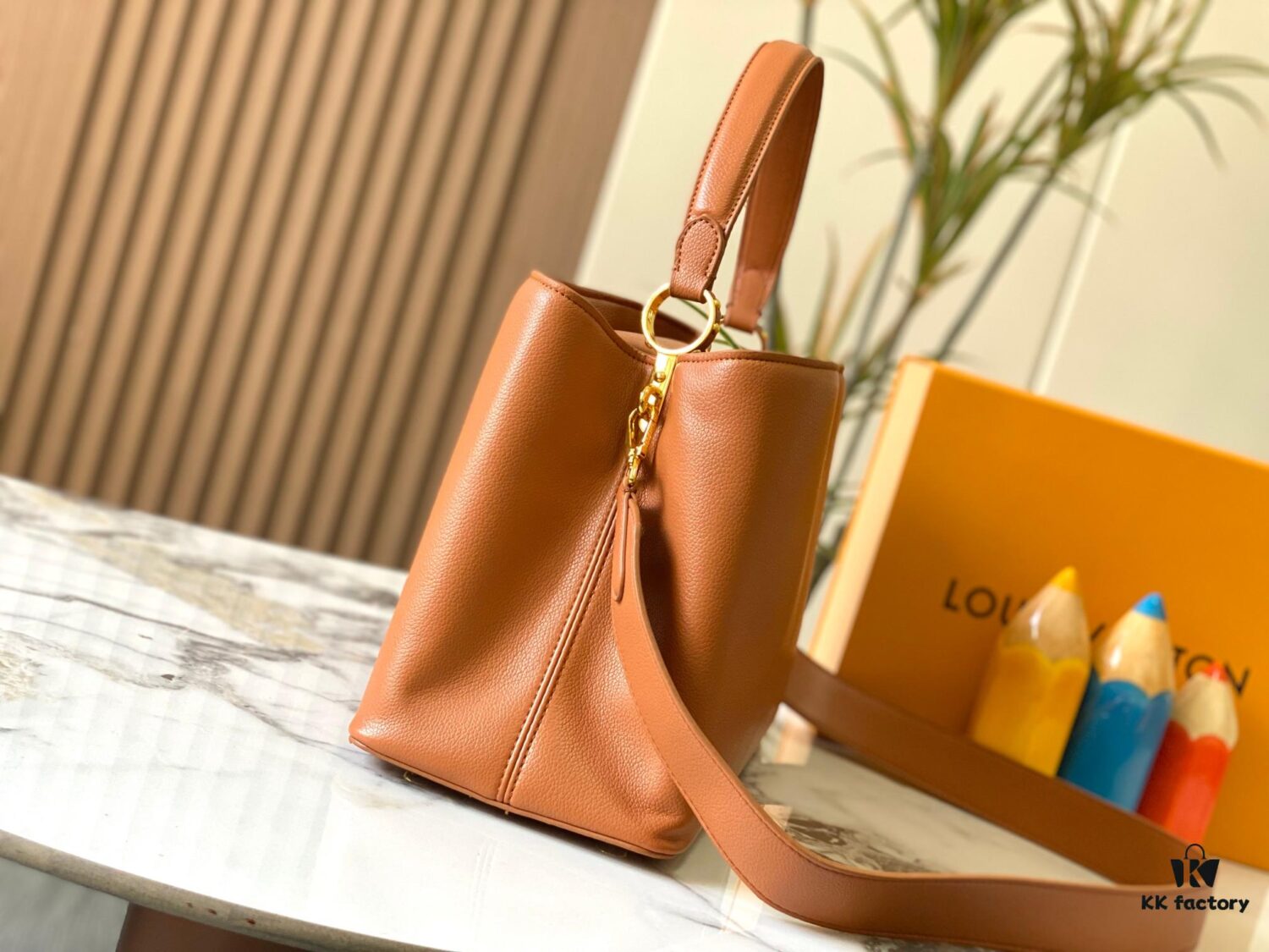 69306ed96e68136f4d9a56b8 Upgraded M24607 Brown Capucines Souple Large Handbag