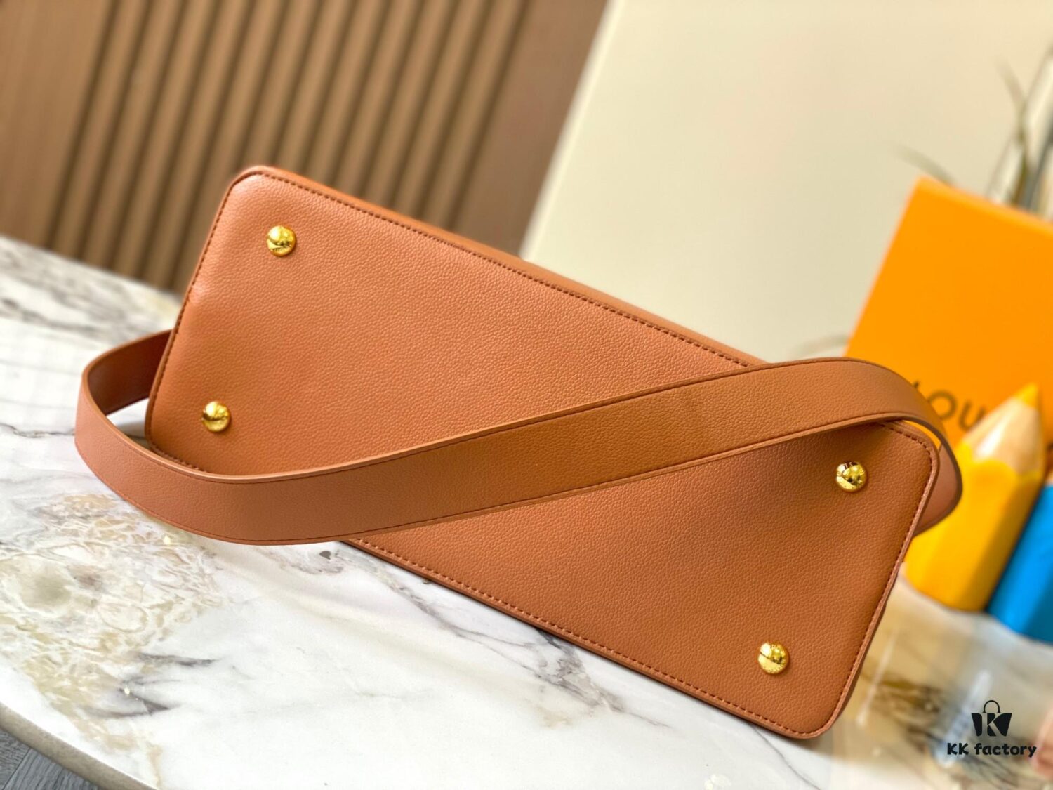 69306ee46e68136f4d9a56c9 Upgraded M24607 Brown Capucines Souple Large Handbag