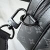 69306ee86e68136f4d9a56ce Upgraded M46795 M23742 Black Floral Embossed Men's Latest Steamer Messenger Bag