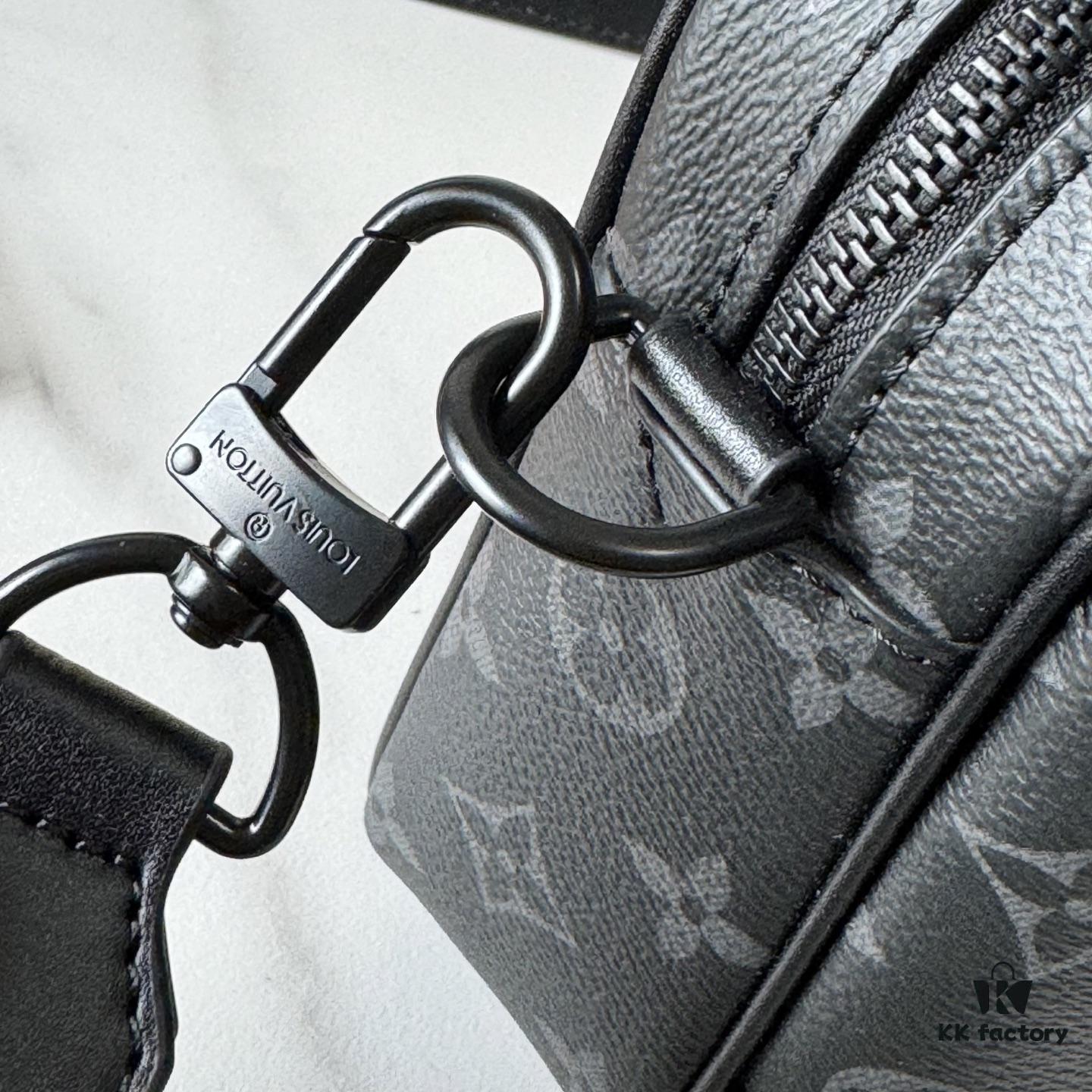 69306ee86e68136f4d9a56ce Upgraded M46795 M23742 Black Floral Embossed Men's Latest Steamer Messenger Bag