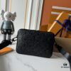 69306eea6e68136f4d9a56d4 Upgraded Version M46795 M23742 Black Flower Embossed Men's Latest Collection Steamer Messenger Bag