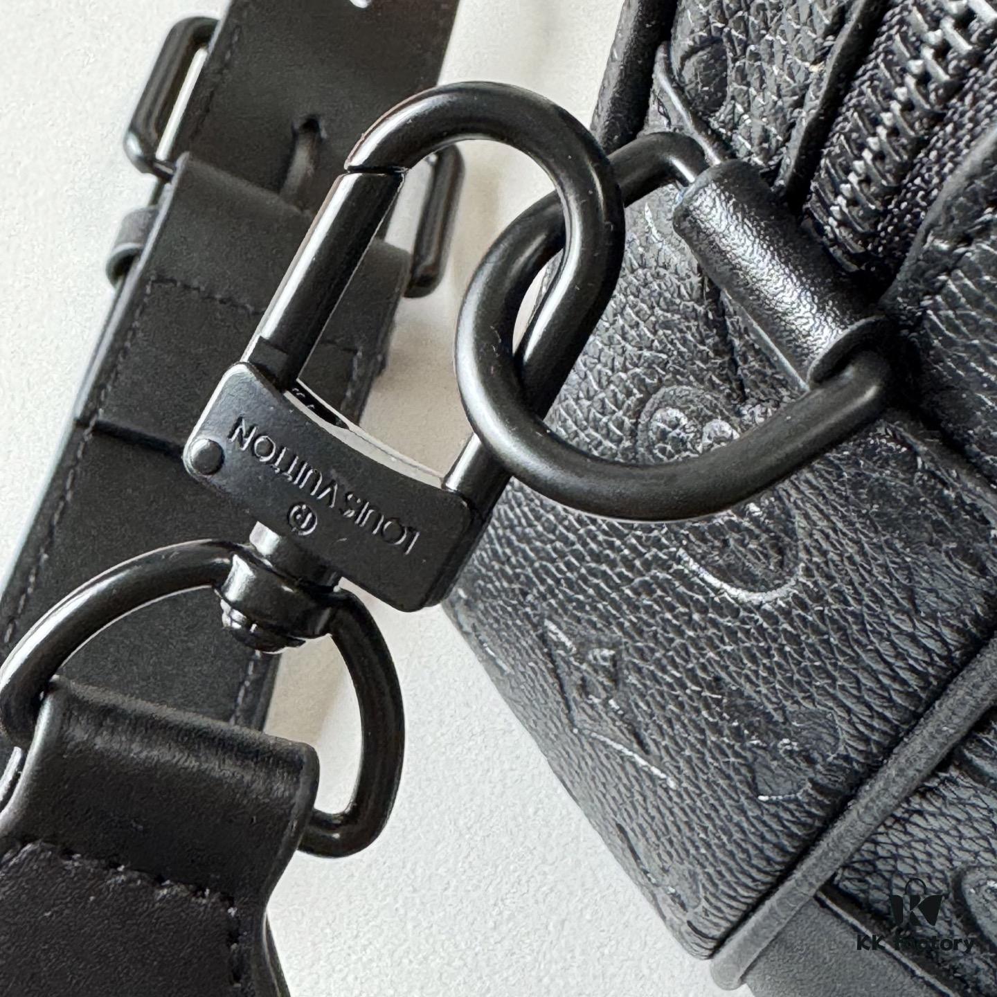69306eed6e68136f4d9a56d8 Upgraded Version M46795 M23742 Black Flower Embossed Men's Latest Collection Steamer Messenger Bag