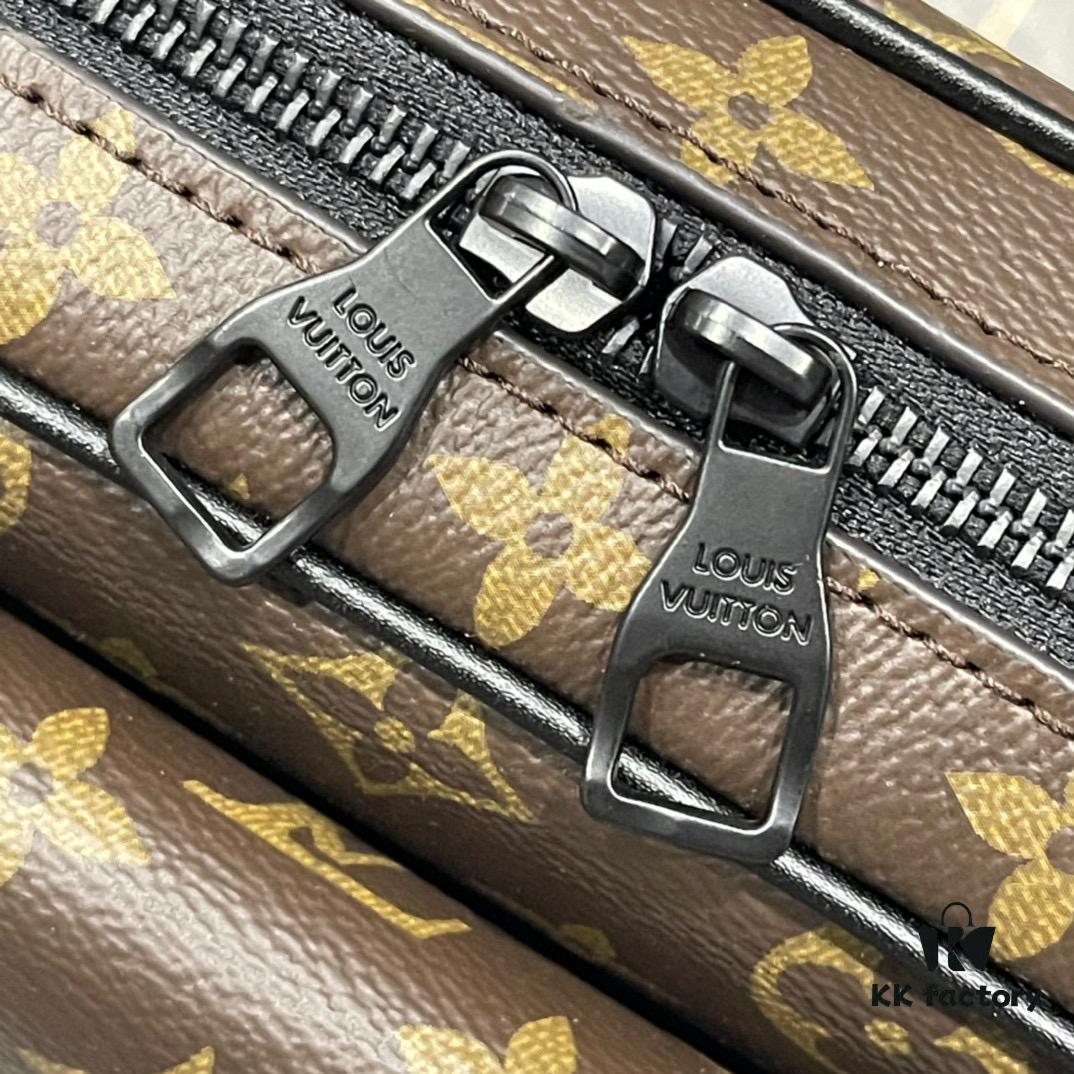Upgraded Version M46795 M23742 Black Flower Embossed Men's Latest Messenger Bag Steamer