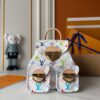 Upgraded Version [Actual Product Photography, Original Background] (Quality Comparison) VENICE Backpack M13081-M46836 White Multicolor (Takashi Murakami)