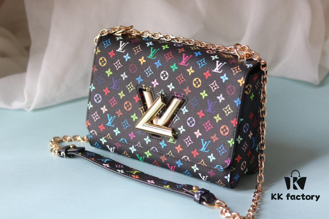 New Arrival Top Quality Original Version Replica LV TWIST Medium Handbag Epi Grain Leather with Monogram Pattern