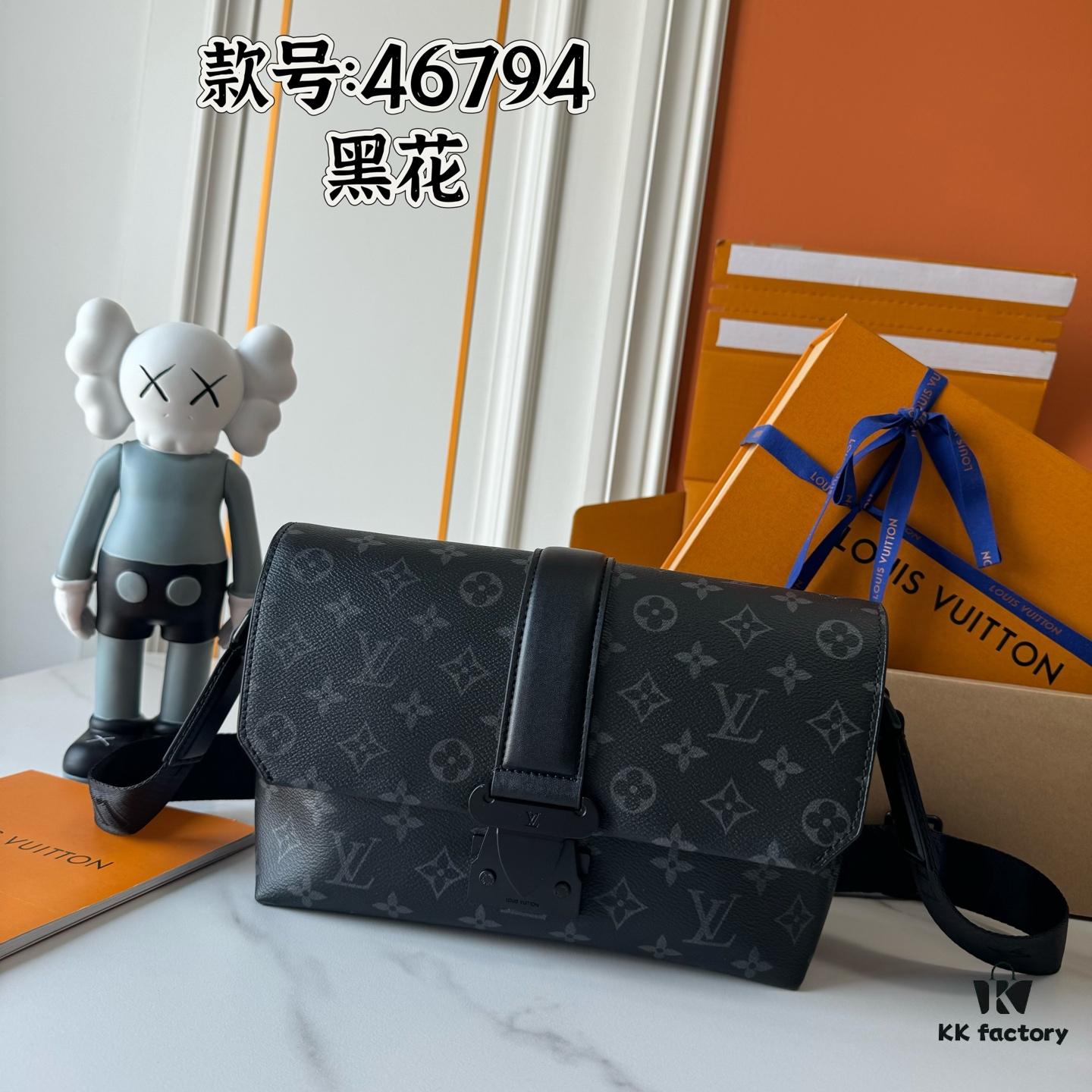 69306f4a6e68136f4d9a5759 Upgraded M46794 Black Floral, Damier, and Black Check M23741 Embossed Latest S-Cape Messenger Bag