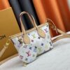 69306f756e68136f4d9a579f M46705 NEVERFULL BB Bag in White with Tricolor Design, Collaborated with Takashi Murakami