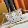 69306f786e68136f4d9a57a0 M46705 NEVERFULL BB Bag in White with Tricolor Design, Collaborated with Takashi Murakami