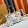 69306f7a6e68136f4d9a57a3 M46705 NEVERFULL BB Bag in White with Tricolor Design, Collaborated with Takashi Murakami