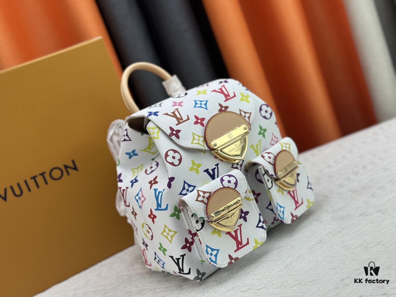 69306f846e68136f4d9a57b0 Upgraded Original M13081 M46836 This Venice Backpack Crafted from Coated Canvas with Vivid Hues Inspired by Japanese Artist Takashi Murakami Depicting the Monogram Pattern, Showcasing the Playful Spirit of the Louis Vuitton x Takashi Murakami Reissue Collection
