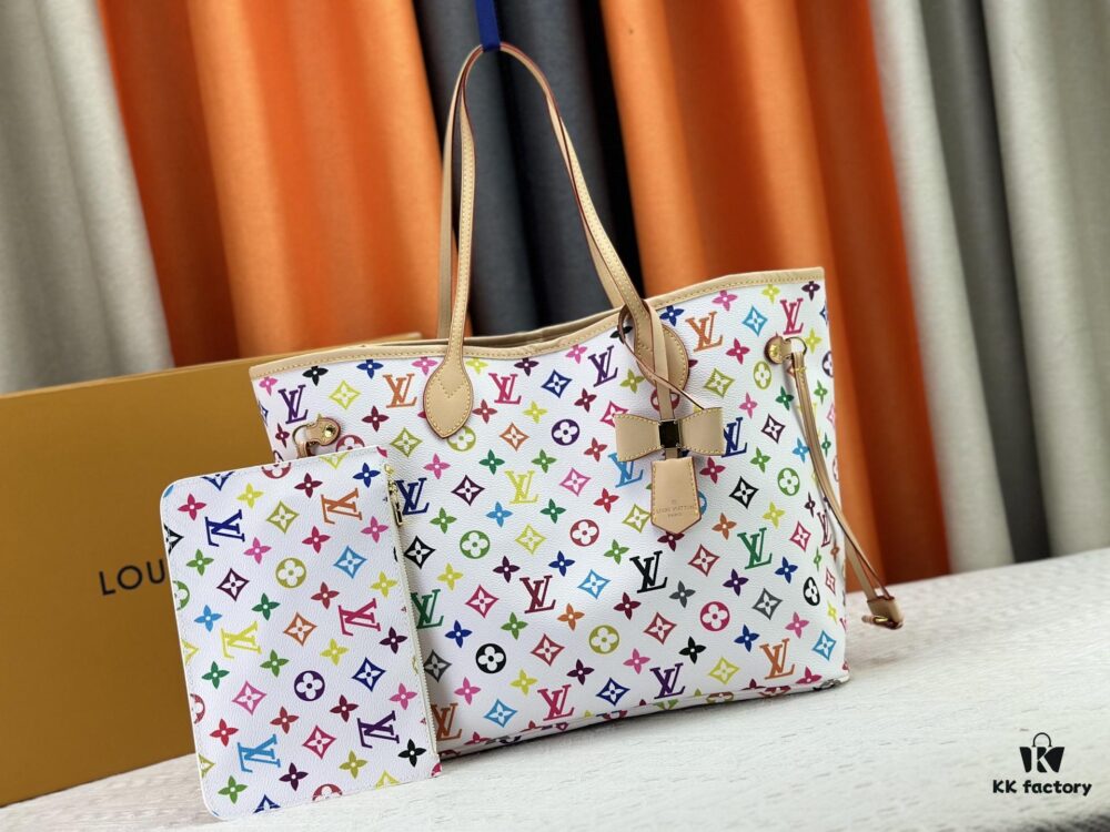 69306f8a6e68136f4d9a57b8 Upgraded Original M13675 M13271 M40995 This Medium Neverfull Bag from the Louis Vuitton x Takashi Murakami Re-Edition Collection