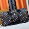 69306f916e68136f4d9a57c2 M13742 Multicolor White and Black Travel Bag New Arrival LV x TM KEEPALL BANDOULIÈRE 45