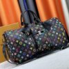 69306f926e68136f4d9a57c4 M13742 Multicolor White and Black Travel Bag New Arrival LV x TM KEEPALL BANDOULIÈRE 45
