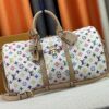 69306f976e68136f4d9a57cc M13742 Multicolor White and Black Travel Bag, LV x TM KEEPALL BANDOULIÈRE 45, Current Season New Arrival