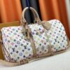 69306f986e68136f4d9a57cd M13742 Multicolor White and Black Travel Bag, LV x TM KEEPALL BANDOULIÈRE 45, Current Season New Arrival