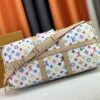 69306f9a6e68136f4d9a57d0 M13742 Multicolor White and Black Travel Bag, LV x TM KEEPALL BANDOULIÈRE 45, Current Season New Arrival