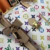 69306f9a6e68136f4d9a57d1 M13742 Multicolor White and Black Travel Bag, LV x TM KEEPALL BANDOULIÈRE 45, Current Season New Arrival