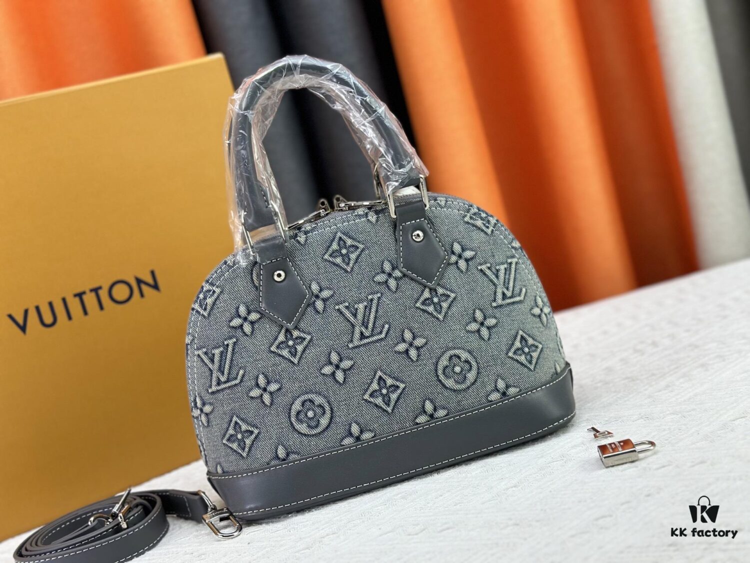 69306fb06e68136f4d9a57e7 Upgraded Embossed Denim M53152 Alma BB Bag