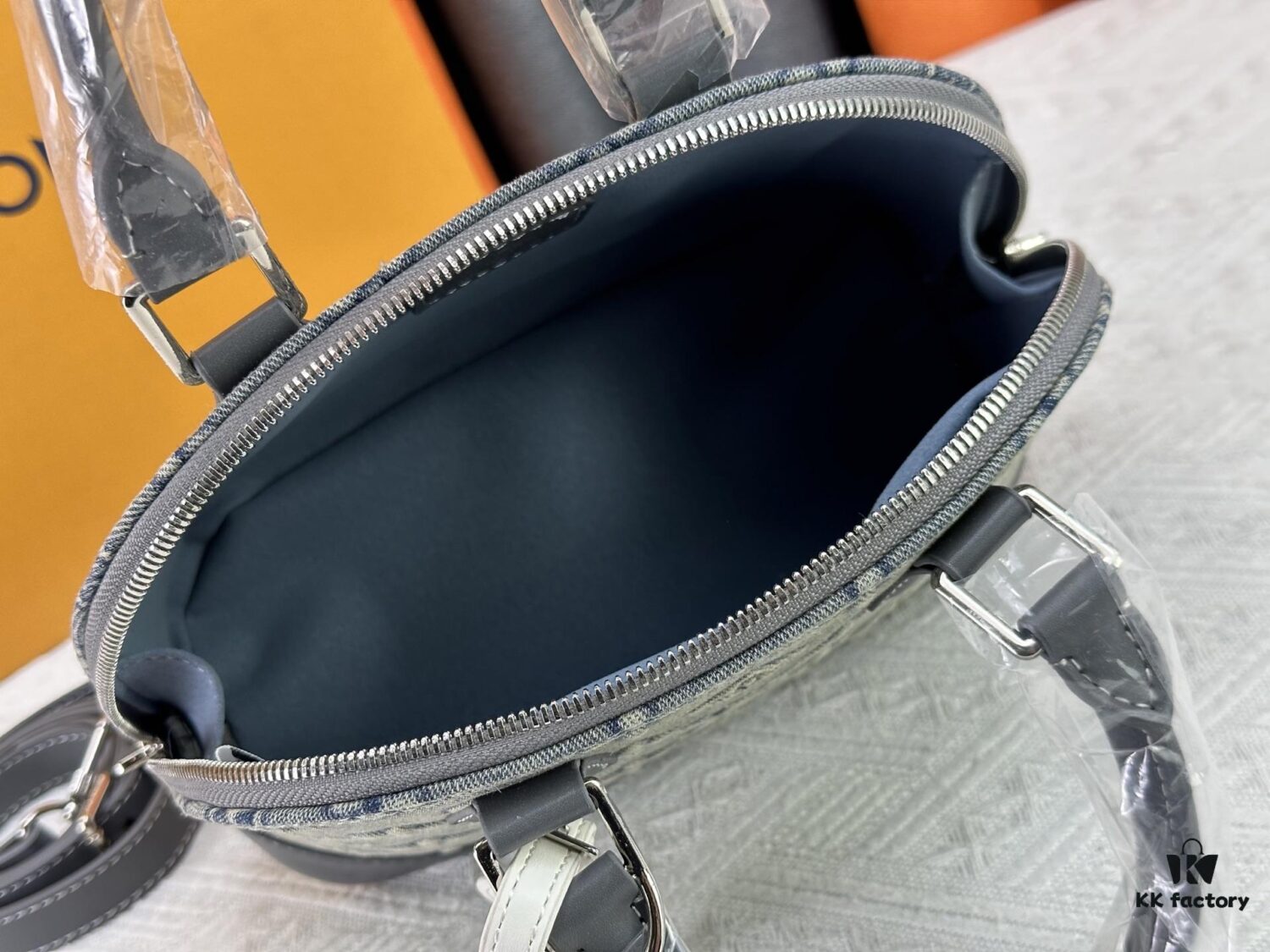 69306fb16e68136f4d9a57e9 Upgraded Embossed Denim M53152 Alma BB Bag