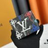 69306fe66e68136f4d9a5841 Wallet Model: 81847 Louis Vuitton Classic Brazza Wallet in Damier Graphite Pixel Canvas