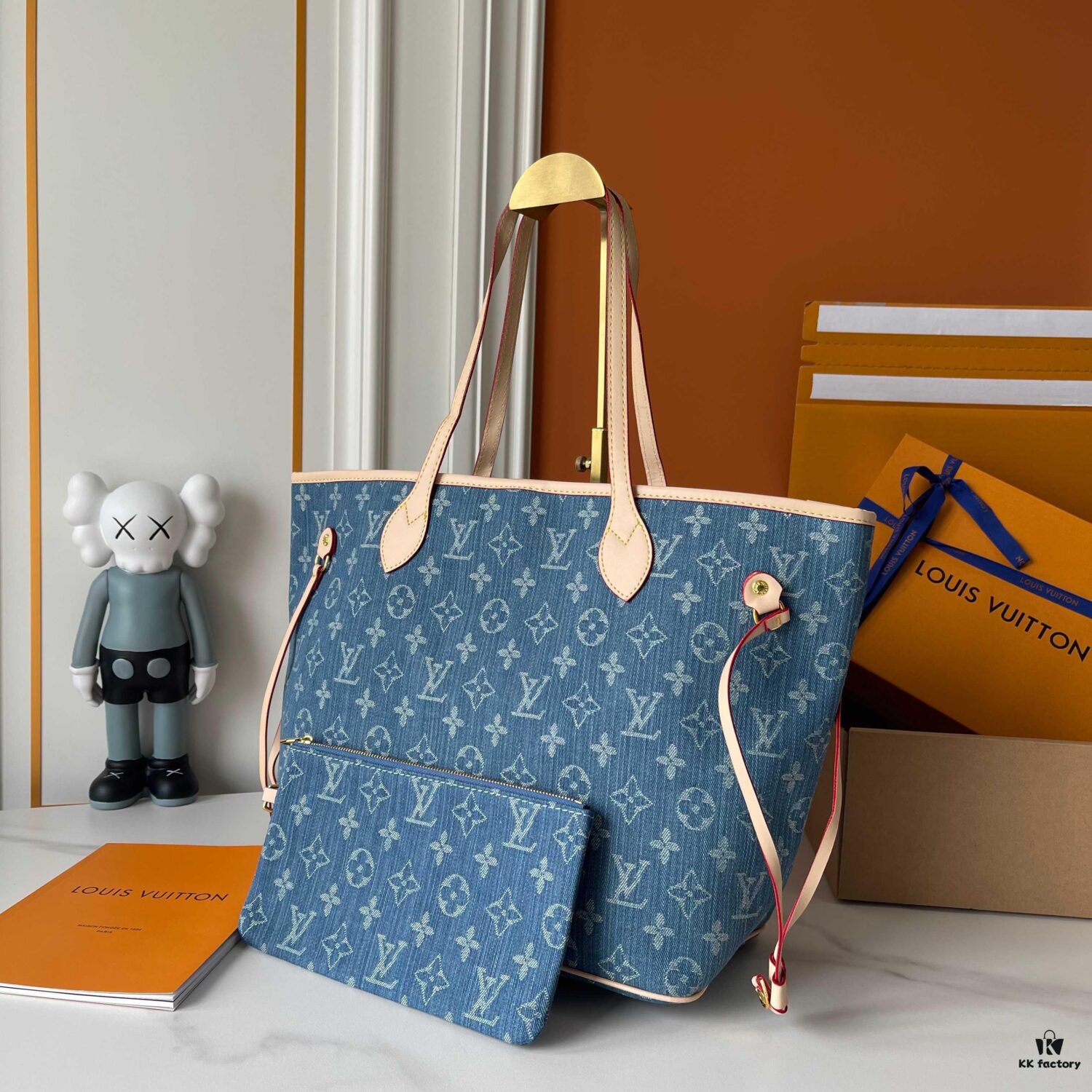 693070416e68136f4d9a58b9 Upgraded M40995 Medium Denim Jacquard Tote Bag 💋💋 Louis Vuitton New Neverfull – A Fresh Take on a Classic Handbag